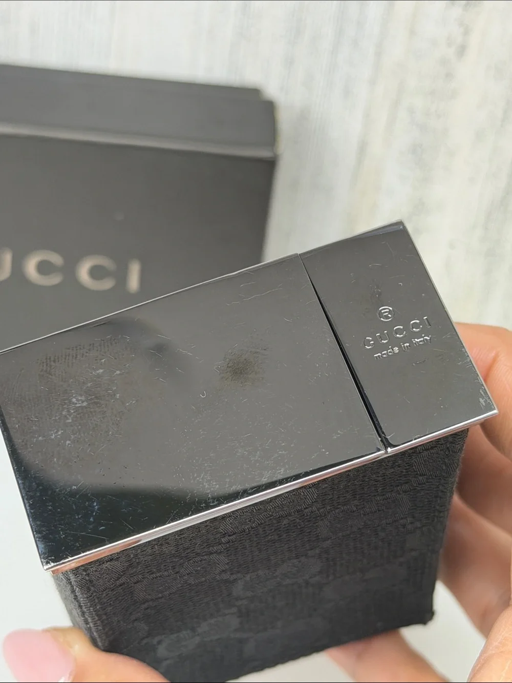 Vintage Gucci Black GG Canvas Case
